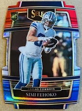 2021 SELECT CONCOURSE SIMI FEHOKO RED/BLUE DIE-CUT PRIZM ROOKIE RC #83 NM DALLAS