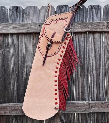 Handmade Suede Leather Chaps, Leather Chinks for Horse Riding, Western Pants