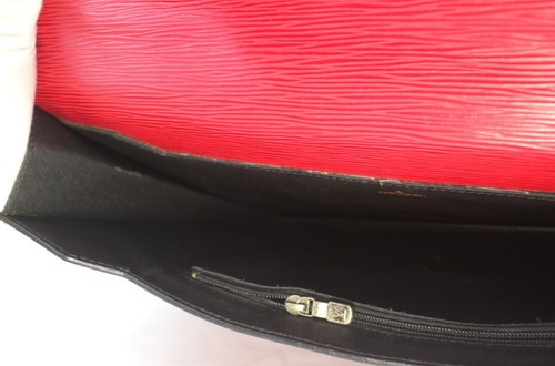 LOUIS VUITTON Red Epi Leather Documents Bag Business Hand Bag Purse Men's France - Picture 16 of 24