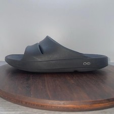 Oofos Ooahh Sandals Mens 9 Women 11 Black Recovery Slip On Comfort Slides Flaws