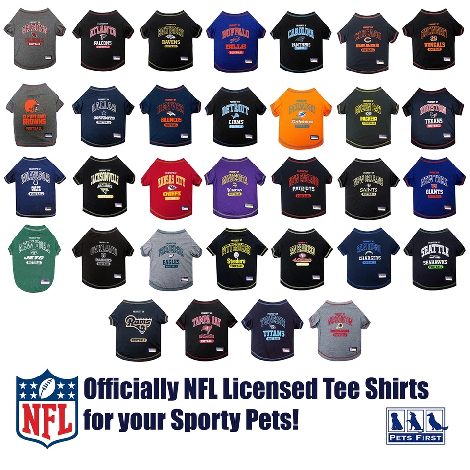 Pets First NFL Premium Tee Shirt for Dogs & Cats Cute & Sporty Dog Tee Shirt - Image 4 of 4