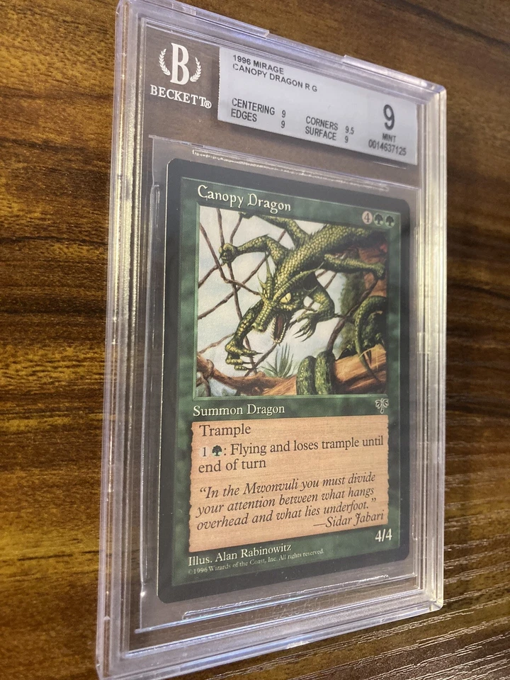 MTG🐉CANOPY DRAGON🐉Mirage BGS QUAD 9’s+ MINT RARE 1996 Reserve List LOW POP ! - Image 3 of 4