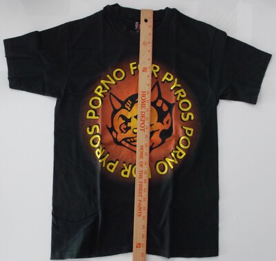 Vintage Porno For Pyros 1993 Original Black T-shirt Large Vintage Porno For Pyros 1993 Original Black T-shirt Large