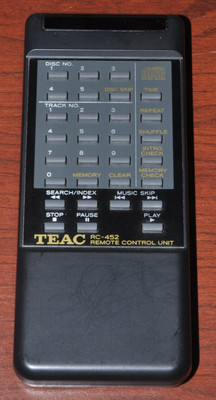 TEAC RC-452 - CD Audio System Remote Control (unknown models)