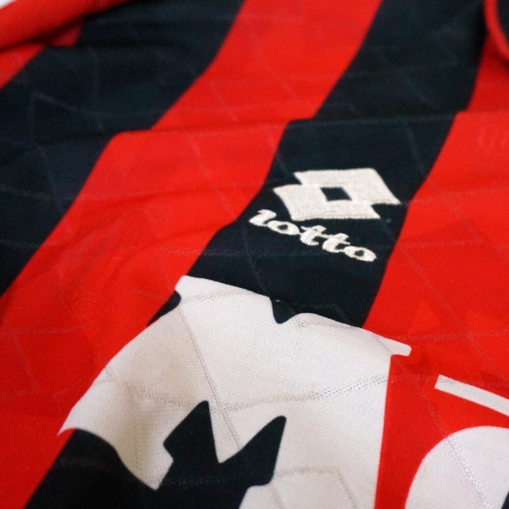 93/94 LOTTO ACミラン ホーム 長袖ユニフォーム HLS XXL AC Milan 1993 94 2XL Home Lotto Maglia Shirt Jersey Calcio