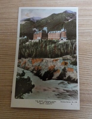 Vintage RPPC Postcard: Banff Springs Hotel Bow River Alberta Canada | eBay