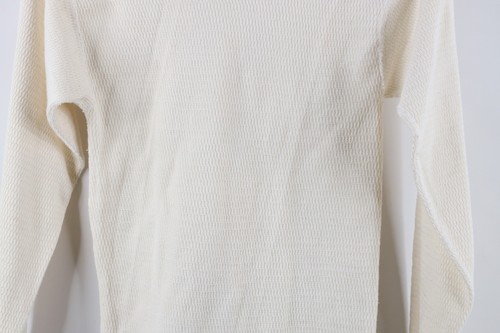 Vintage 70s Streetwear Boys 18 Blank Thermal Waffle Knit Long Sleeve T-Shirt USA - Picture 10 of 11