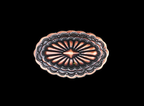 Western Equestrian Cowboy Tack (Set 6) Oval Copper Concho's