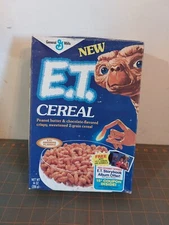 Vintage 1984 General Mills E.T. Empty Cereal Box W/Michael Jackson Offer