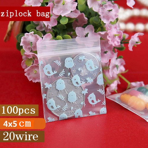 100Pcs Colorful Small Plastic Bag Grip Self Seal Resealable Plastic Baggy Pouch - Picture 15 of 26