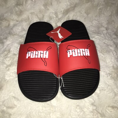 Puma Cool Cat Jump Sport Slides High Risk Red Black Men s Size 10 380789 02 New!