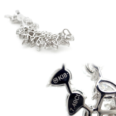 MIKIMOTO Diamond brooch 7.49ct K18WG P0003131 | eBay