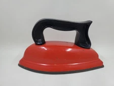 Vintage Children's Toy Metal Iron Red With Black Handle 1950s