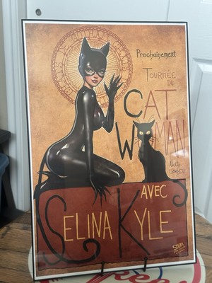 Nathan Szerdy SIGNED DC  Batman Art Print ~ Catwoman / Selina Kyle 12X18 Framed