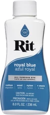 Rit Purpose Liquid Dye, 8 Oz, Royal Blue 8 oz, 