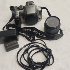 Canon EOS Rebel 2000 Silver DSLR Camera Kit w/ Lens Battery Charger Tested