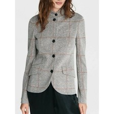 RAG & BONE Slade Check Blazer Jacket Gray Bla...