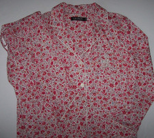 NWT Ralph Lauren IVORY/PINK/RED/GREEN FLORAL JERSEY KNIT Pajama Set Women's M