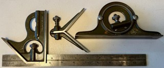 Lufkin Rule Co.Combination Set: 12" Square Bevel Protractor Head & Center Head