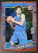Dereck Lively II 2023-24 Donruss Optic RED CHOICE PRIZM Rookie Card (#'d 42/88)