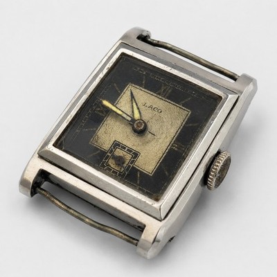 Vintage LACO Kaliber 514 Handaufzug Herrenuhr selten Defekt Ersatzteil Reparatur