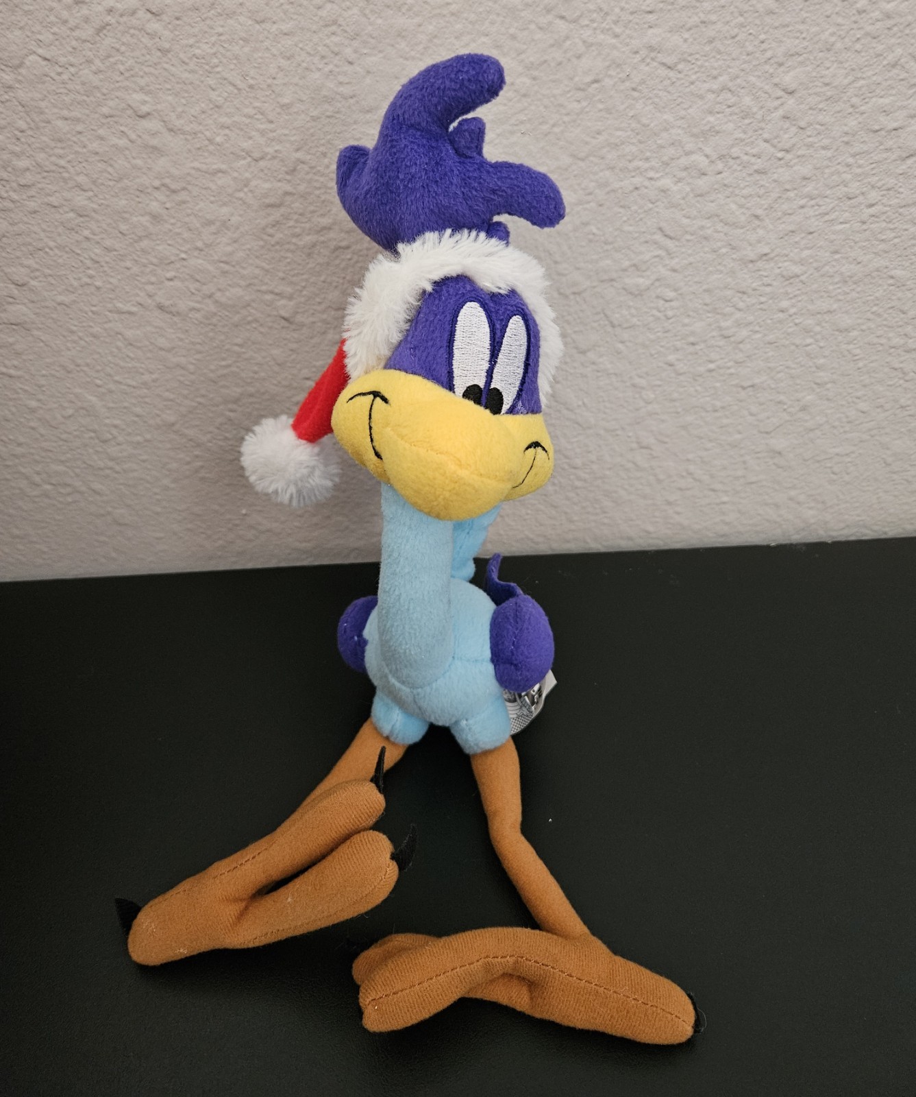 Looney Tunes Road Runner Christmas Plush Santa Hat 15" Stuffed Animal Toy