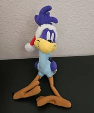 Looney Tunes Road Runner Christmas Plush Santa Hat 15" Stuffed Animal Toy