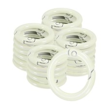 24-Pack Metal Spring O Rings, 5/8" Zinc Alloy Keyring Buckle Beige 