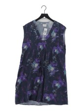 Wrap A-Line Midi Dress UK18 in Blue