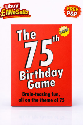 75. Geburtstag Spiel Quiz Party Quiz Karten Spaß Geschenk versiegelt kostenloser Versand UK