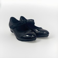 Easy Strap Slip on Tap Dancing Shoes For Girls Size 13.5C Regular