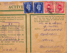 GB FORCES/EGYPT WW2 Mixed Franking Cover Honour Envelope GB Glos Stroud WE187