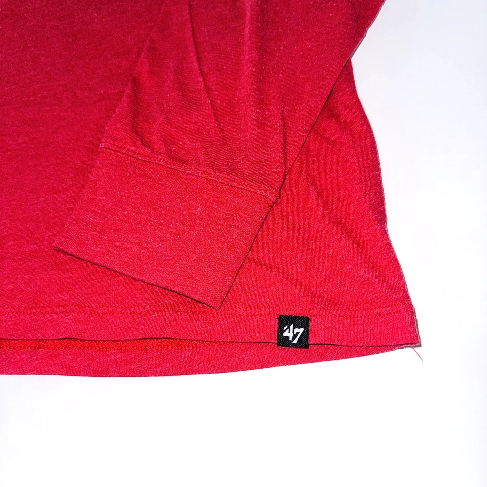 Men's '47 Brand Kansas City Chiefs NFL Long Sleeve Shirt Sz XL Red Black & White - Image 4 of 4