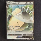 ULTRA RARE Snorlax V 141/202 Pokemon Sword Shield Holographic Holo Foil - LP