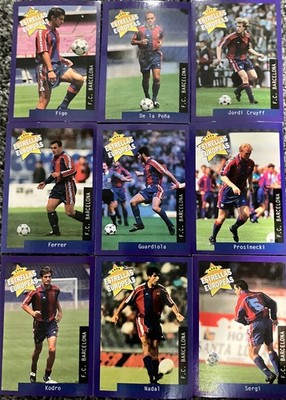 Panini Estrellas Europeas 1996 Complete Set Barcelona FC x 9 Guardiola Luis Figo