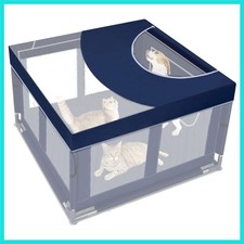 Dog Playpen Cover, 42x42 inch Dog Play Pen Top with Hooks, Soft Fabric Roof P...