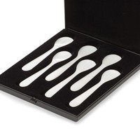 Perlmutt 6 EierlöFfel Set 11 Cm - Kaviar-LöFfel MarmeladenlöFfel SalzlöFfel