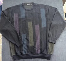 Vintage Sweater Marcello Men's L Italian made Wool Blend Pullover grandpacore