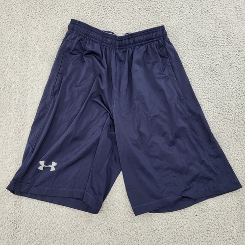 Under Armour Shorts Mens Medium Loose Navy Blue Logo Performance - 第 1/10 張圖片