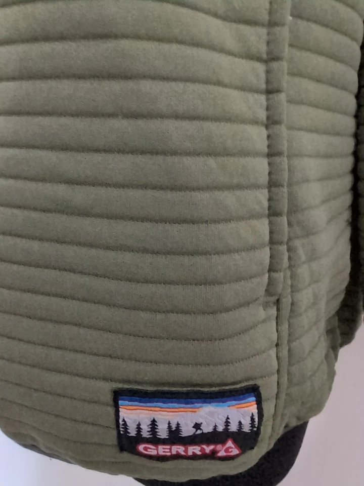 Chaqueta polar suéter verde a presión Gerry para hombre talla grande Foto 2 de 4