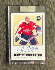Upper Deck 25-26 Vintage clear cut Charlie Lindgren Capitals Auto