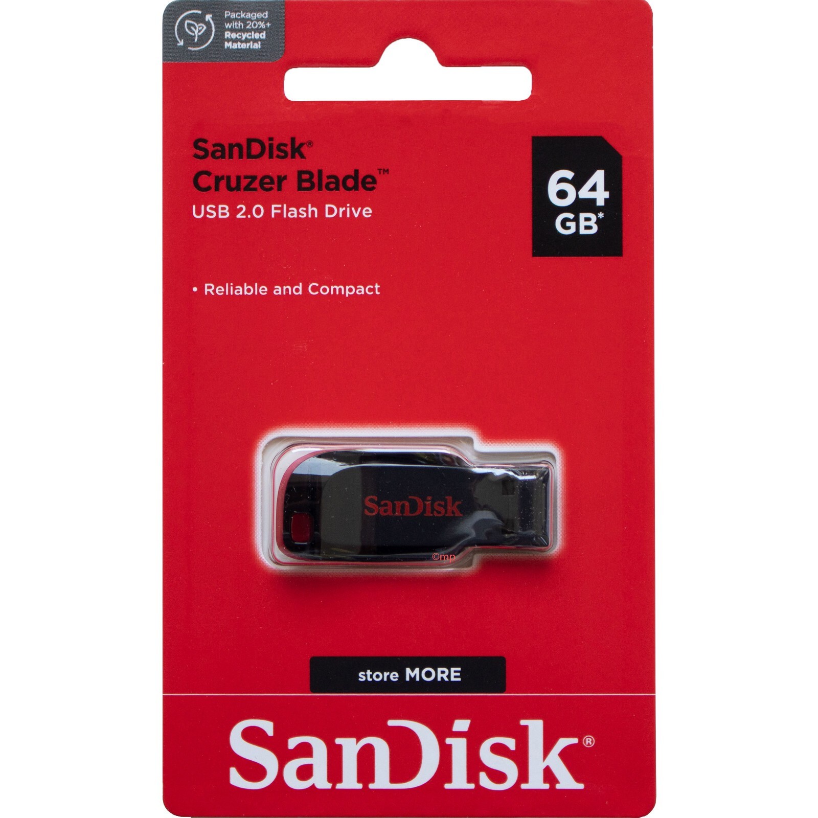 SanDisk Cruzer Blade 64 GB 2.0 USB-Stick (SDCZ50-064G-B35) - Schwarz/Rot