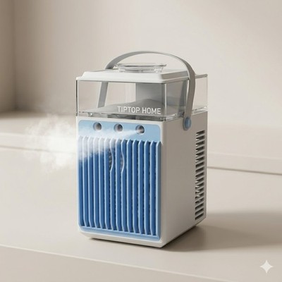   Tiptop Home Mini Luftkühler 4in1 USB Mobile Klimaanlage App Weiß/Blau