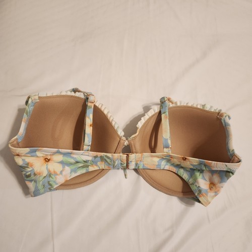 34DD Floral Bikini Top Large Bust Swimware Ruffle Pastel Coquette Shade & Shore - Picture 2 of 9