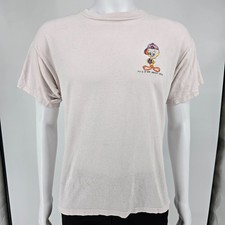 Distressed Vintage 1990s Anvil Embroidered Looney Tunes Tweety Bird T-Shirt L 