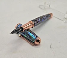 MONTEVERDE USA Super Mega Abalone Lim.Ed.Rosegold Trim Fountain Pen Medium Nib