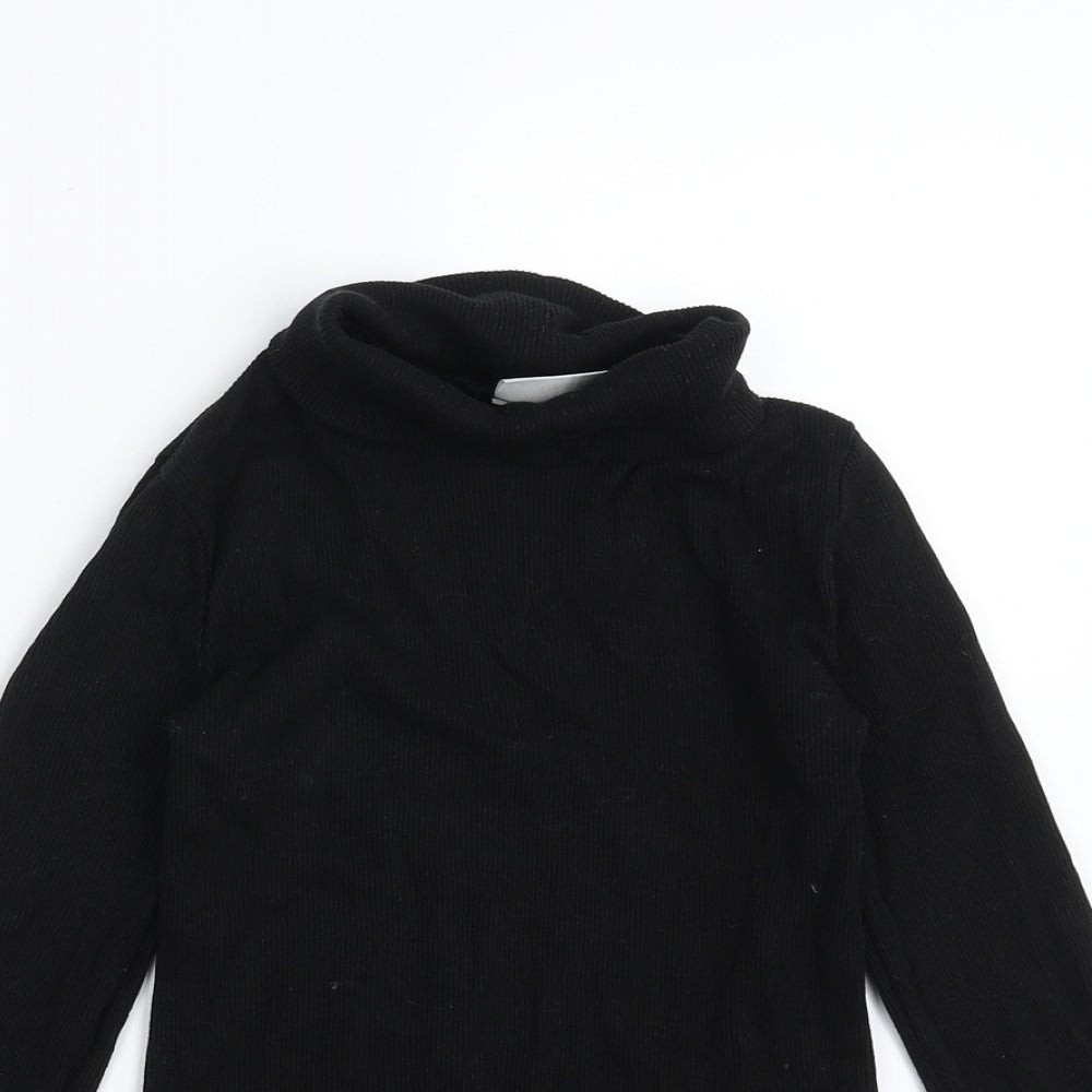 Girls UK Size 10 Years Matalan Black Basic T-Shirt image 3
