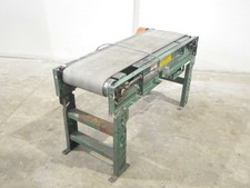 Nastro piatto trasportatore scarafaggi 12IN X 48IN con motore Baldor .33 HP (usato testato)