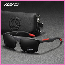 KDEAM Rectangular Ultra Light Sports Sunglasses Men Polarized TAC 1.1mm...