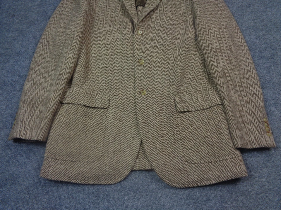 Chaqueta Blazer De Colección Polo Ralph Lauren 44L Para Hombres Tweed Abrigo Deportivo Lana Espiga Foto 4 de 4